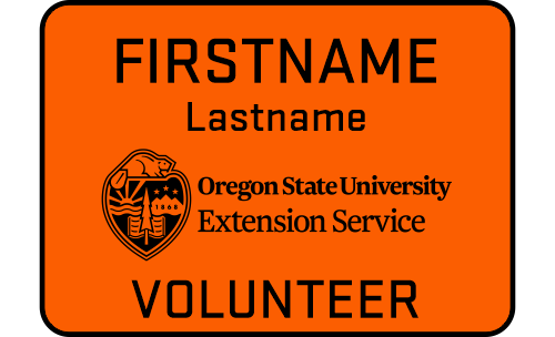 OSUEXTVOL1 Extension Large Volunteer Name Badge