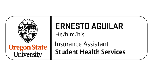 OSUSH02 Student Health Small Name Badge