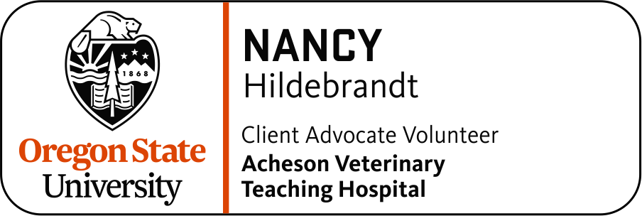 OSUVM105 Veterinary Client Advocate Volunteer Name Badge